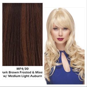 BNIB!! SEPIA HB “NOELLE” HUMAN HAIR BLEND LONG CURLY WIG-COLOR MF4/30